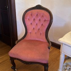 Vintage Velvet Pink Chair