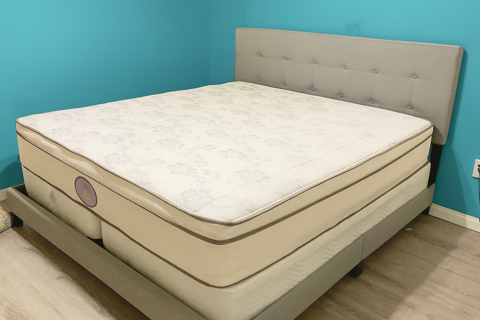 New King Mattress And Box Springs Bed Frame Is Not Included