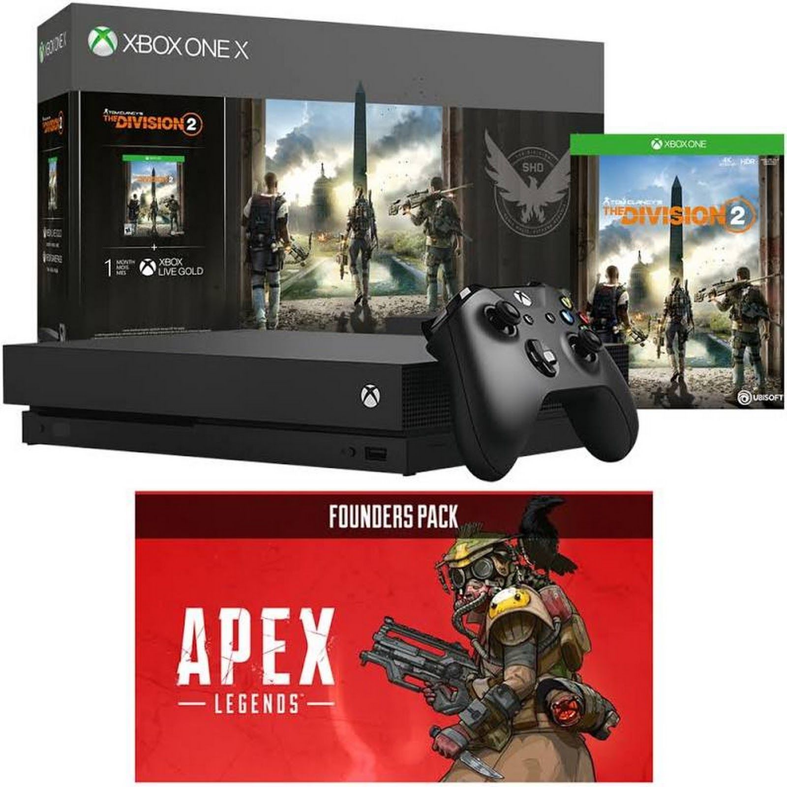 BRAND NEW - XBOX ONE X 1TB 4K Console + 4 GAMES + CONTROLLER - NO TRADES