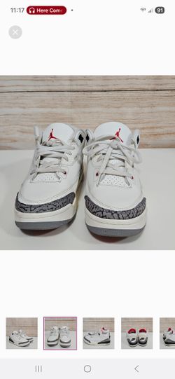 Nike Air Jordan 3 Retro PS White Cement Reimagined Sneakers Youth 3