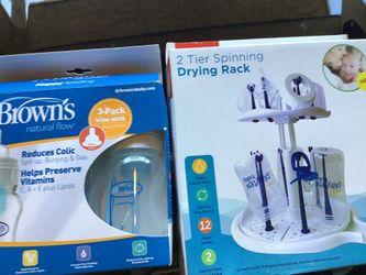 Baby bottles and stand