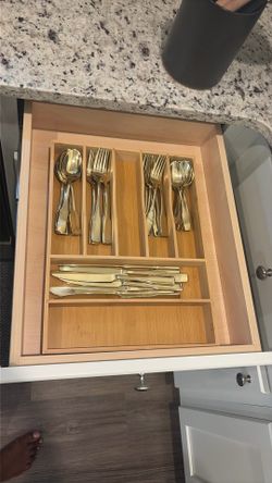 Gold flatware set