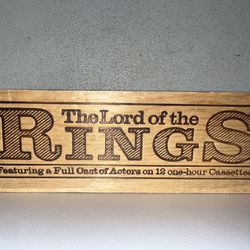 The Lord of The Rings 12 1 Hour Cassettes Cast of Actors wood box JRR TOLKIEN
