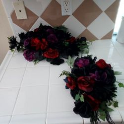 New 2 Black_Burgundy Wedding Backdrop Swags 