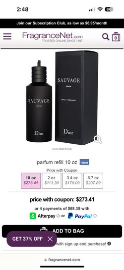 Dior Savage Refill Bottle