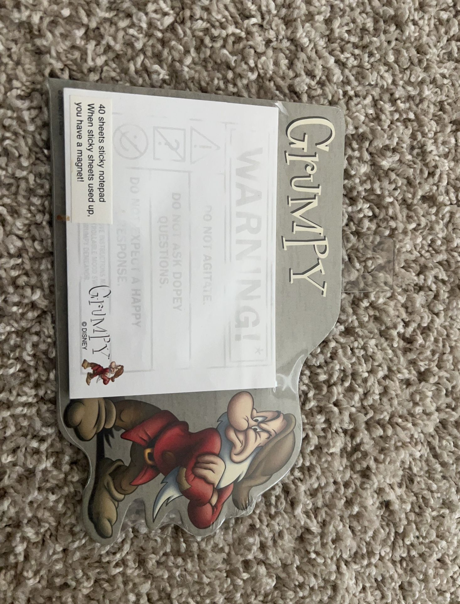 Grumpy Disney Magnetic Memo Pad 