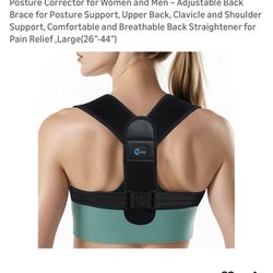 Brand New Posture Corrector for Women and Men - Adjustable Back Brace for Posture Support, Upper Back, Clavicle and Shoulder Support, Comfortable and 