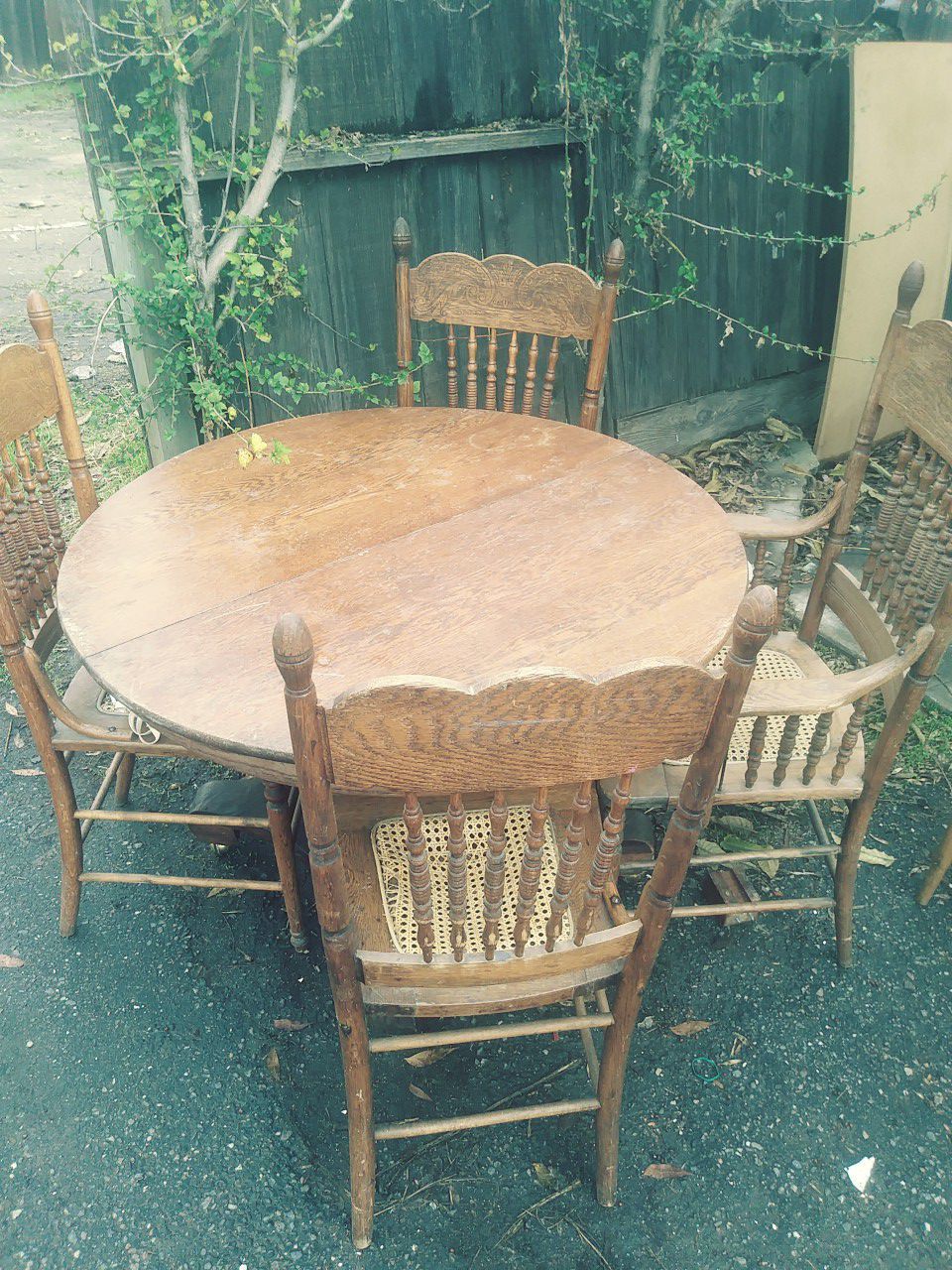 Free antique table and chairs