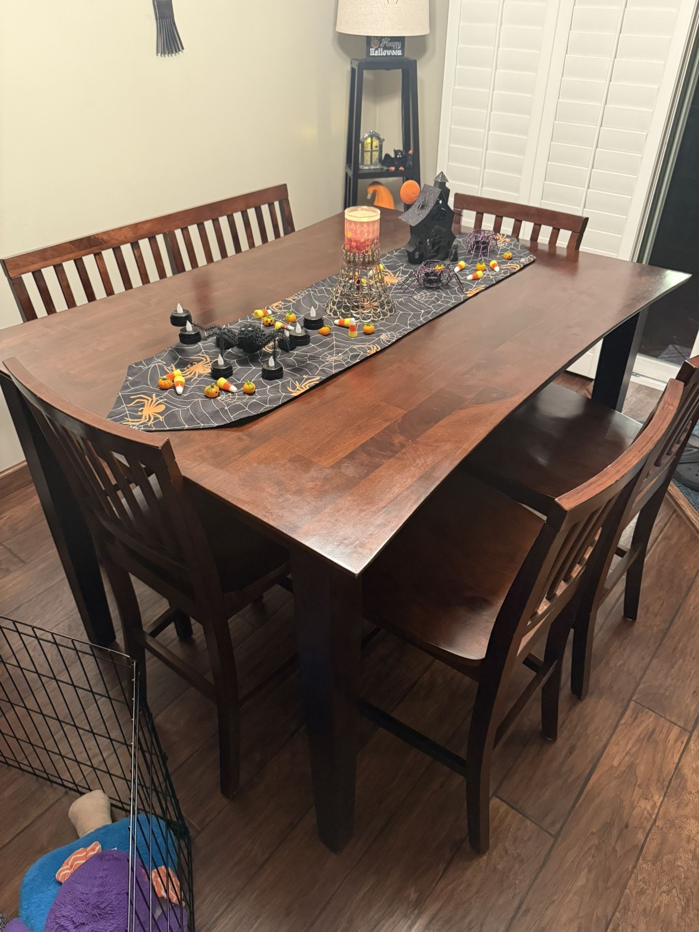 Dining Table Chairs And Cabinet 