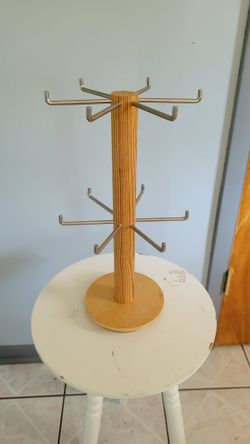 Wood and Metal Jewelry Organizer Stand