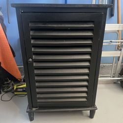 Black Storage Cabinet With Shelf
