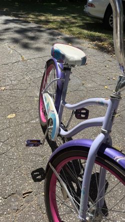 Purple Cruiser Bike with Pink Rims