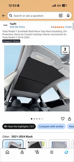 Tesla Model Y 2023-2024 - Cooling seat cover & Roof Sunshades (Bundle)