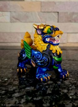 Feng Shui Pi Yao  statue, a mythical creature believed To Attract Wealth Glows