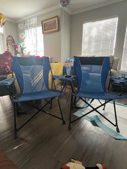 blue chairs