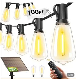 100ft GUIRNALDAS DE LUCES SOLARES CON CONTROL REMOTO/100FT SOLAR STRING LIGHT WITH REMOTE CONTROL