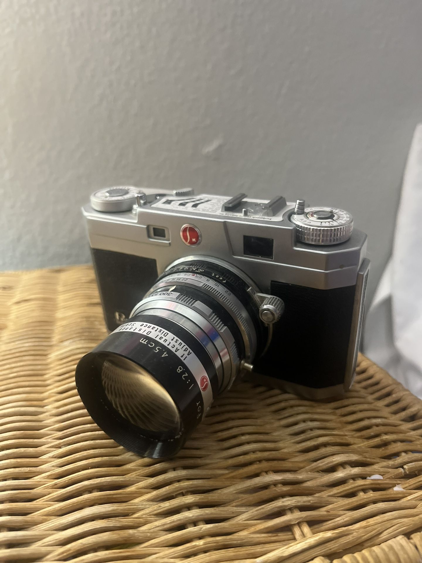 Vintage Petri 2.8 camera with color corrected super lens.