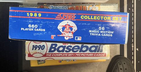 1989 Score & 1990 Topps Baseball Card Complete Set Lot