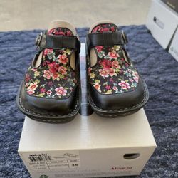 Alegria Black Vintage Floral Sandal
