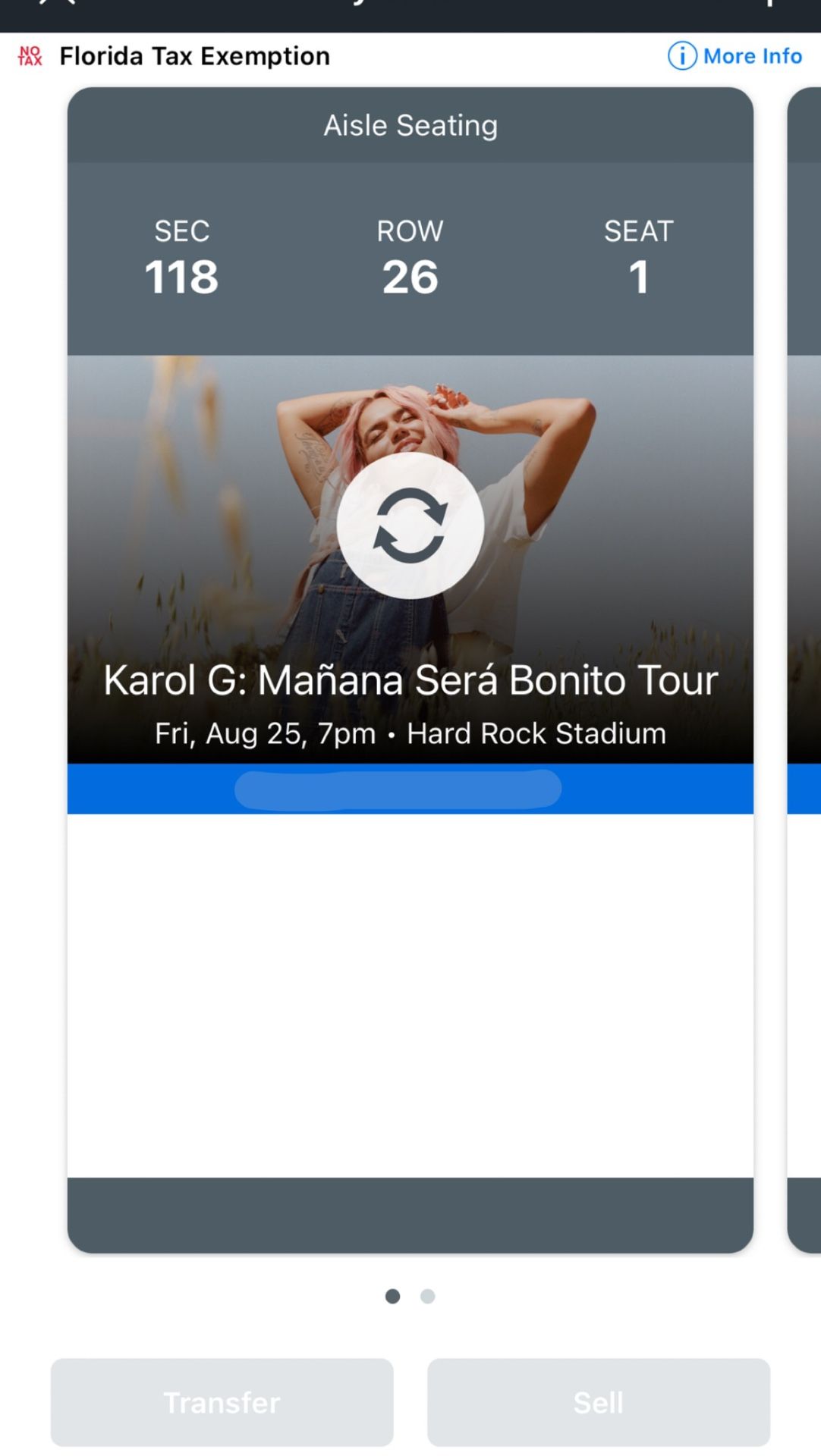 Karol G Tickets (Friday August 25th) MIAMI