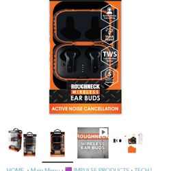 Nice Roughneck Noise Cancelling Wireless Earbuds $20 Brand New No Packaging