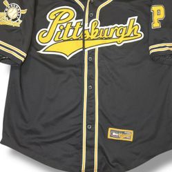 Vintage Colosseum Pittsburgh Panthers Baseball Jersey Sz XXL PRE PITT Appliqué