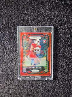 Michael Wilson Red Wave Prizm Colormatch RC Auto /149