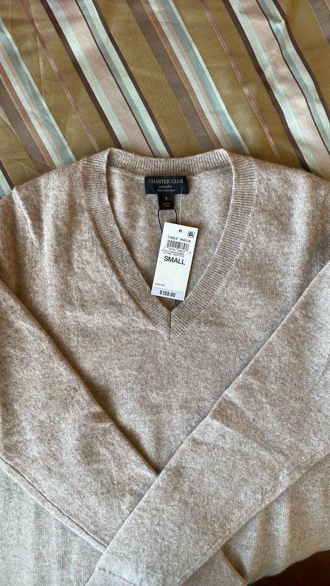 NEW Charter Club Cashmere V Neck Sweater