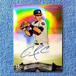Carlos Correa 2014 Bowman Platinum Prospects On-Card Topps Certified Autograph Issue  AP-CCO Houston Astros 