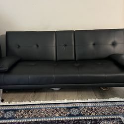 Leather Futon Sofa Bed