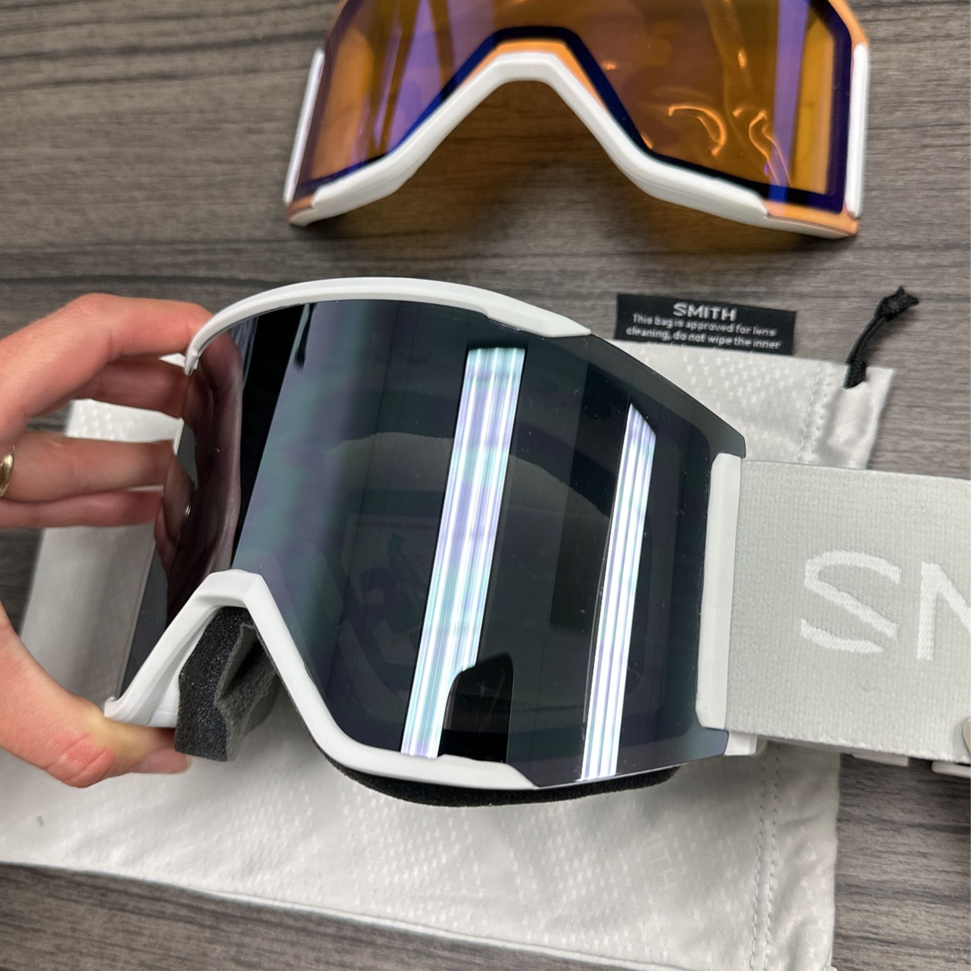 スキー・スノーボードアクセサリー Smith Squad Mag WHITE VAPOR SMITH SQUAD MAG White Vapor ゴーグル ホワイト SMITH SQUAD MAG