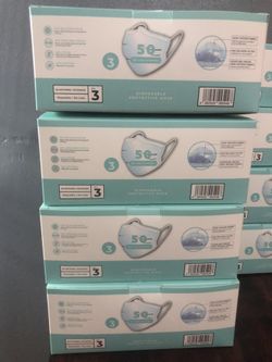 BOX OF 50 COUNT PCS MASK BLUE