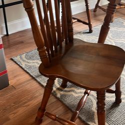 Wood Table & 4 Chairs