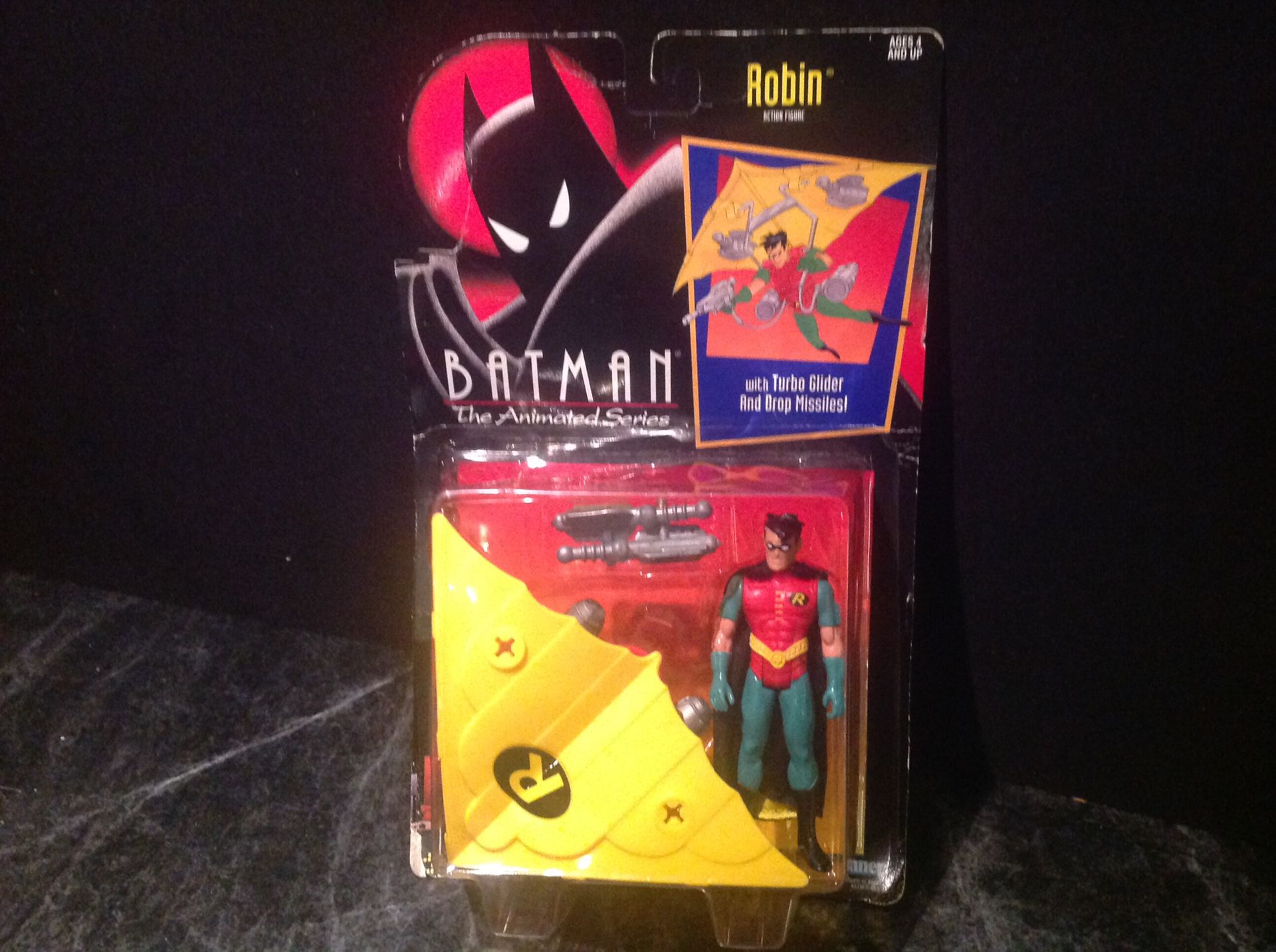 Batman The Animated Series Robin Action Figure With Turbo Glider & Missiles Kenner 1992
