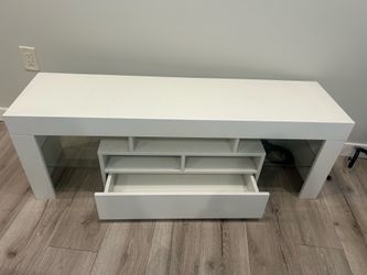 White tv stand