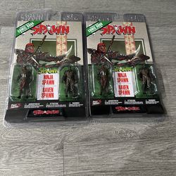 2 pack McFARLANE Page Punchers - 3" Figure + Comic Book - Ninja Spawn & Raven Spawn
