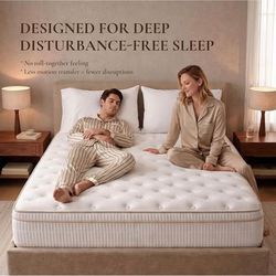 King 14” Hybrid Mattress Cool Gel Foam + Pocket Springs $240 Firm