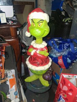 Christmas grinch in box