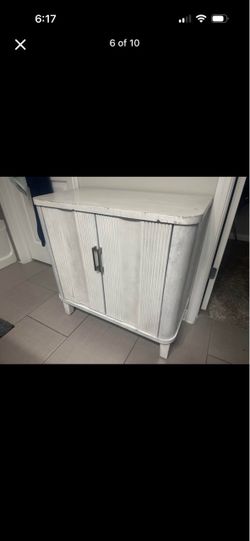 White rustic cabinet