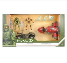 Halo Infinite Mongoose with Master Chief & Banished Ghost with Elite Warlord Action Figure Set