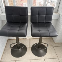2 Black Barstools 