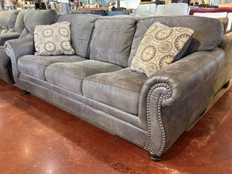 ASHLEY Olsberg Steel Grey 3-Seater Sofa