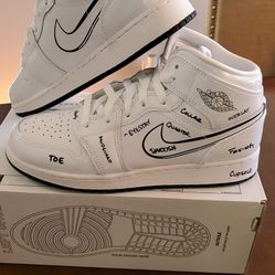 JORDAN 1 MID CANVAS 8W/6.5Y GS