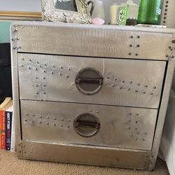 Set Of Original Restoration Hardware Aviation Series Nightstands/ End Tables (set of 2)