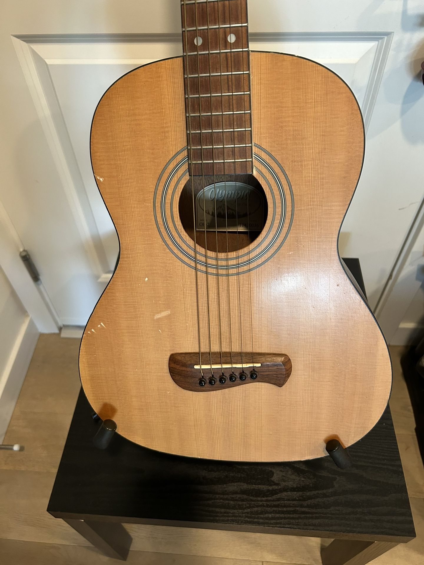Acoustic Guitar With Stand & Canvas Bag