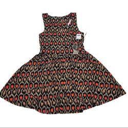 Vans Halter Top Floral Dress Junior Large Wild Leopard Print Full Skirt New Tags