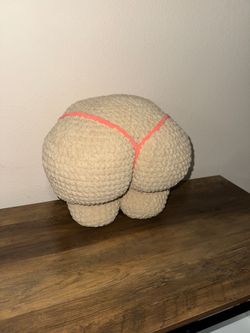 Novelty Butt Shaped Plush Pillow