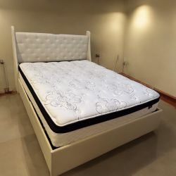Queen size Platform Bed with Headboard and Storage Drawers