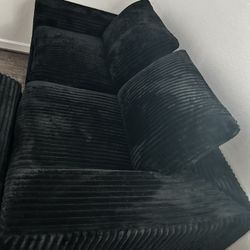 Black Boneless Couch