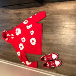 Nike Dunk Shoes And Denim Tears Hoodie 